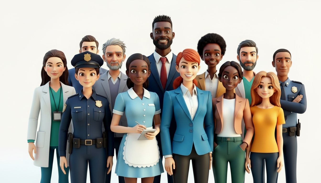 Diverse AI actors for soft-skill learning